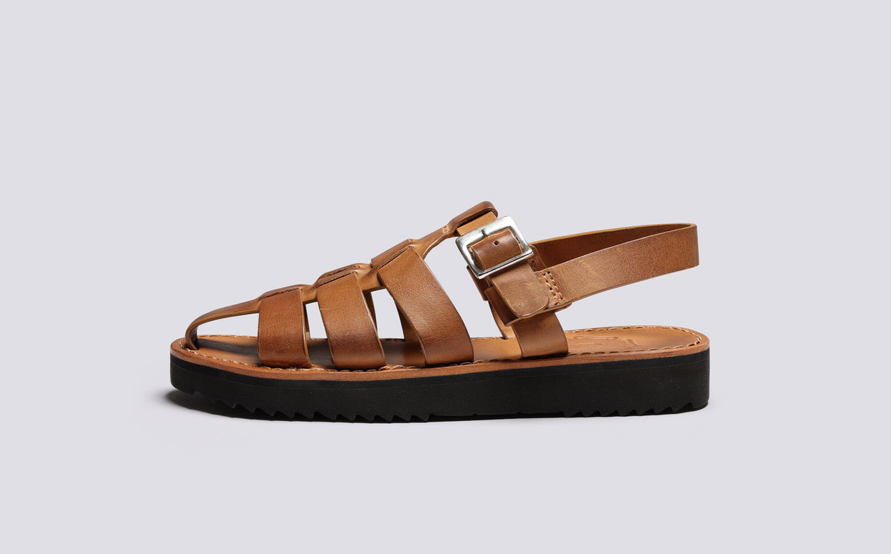 Queenie Womens Sandals in Ginger Burnished Nubuck Grenson