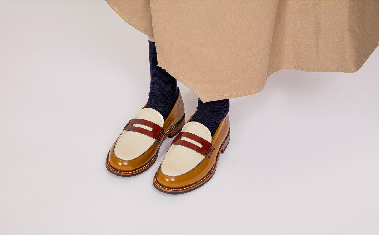 Tan loafer best sale shoes womens