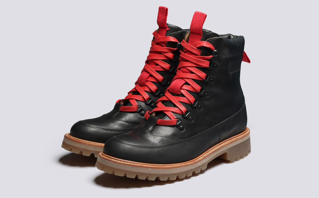Mens red lace discount up boots