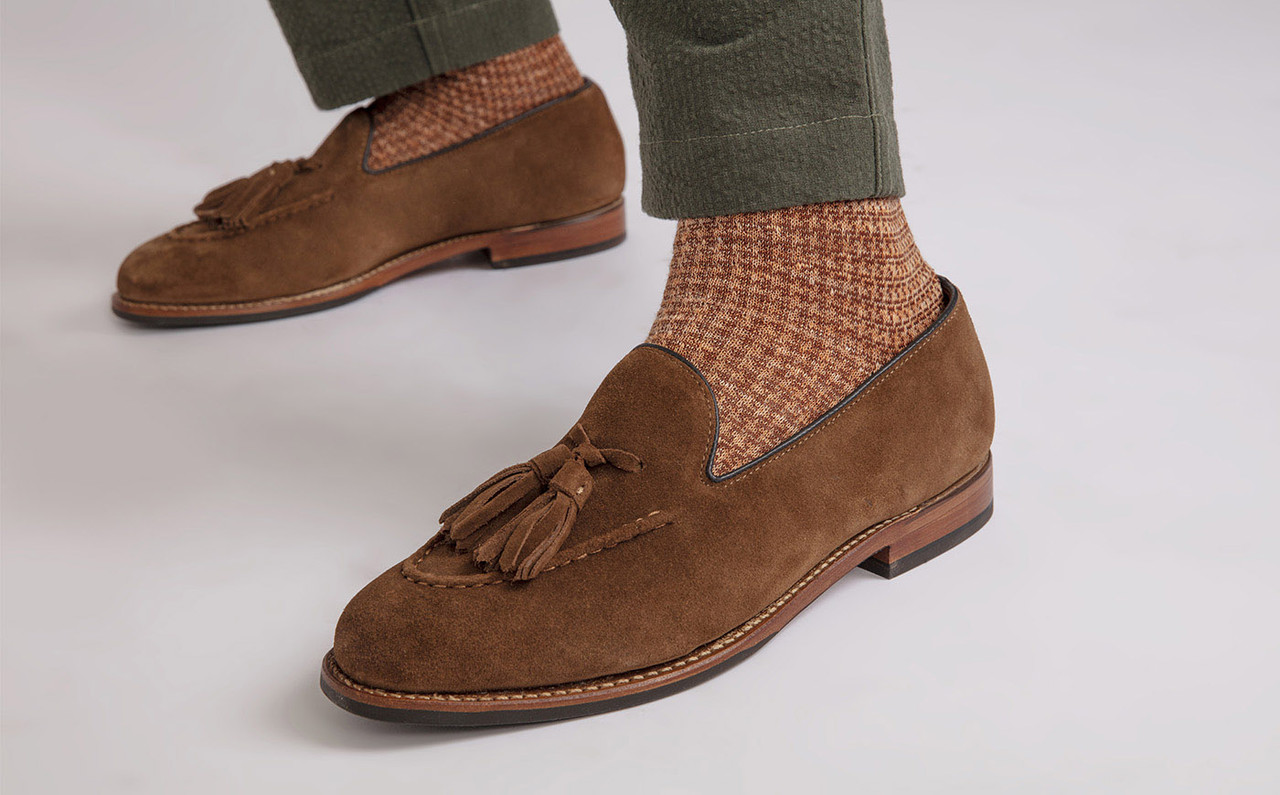 Tassel hotsell loafers suede