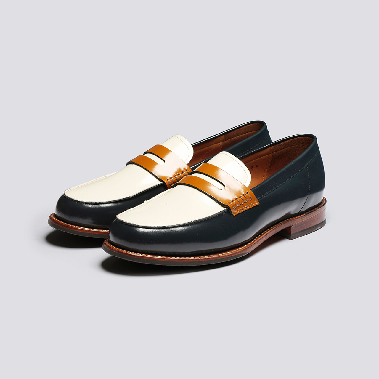 Two tone penny loafers mens sales