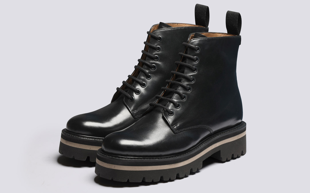 Black derby hot sale boots