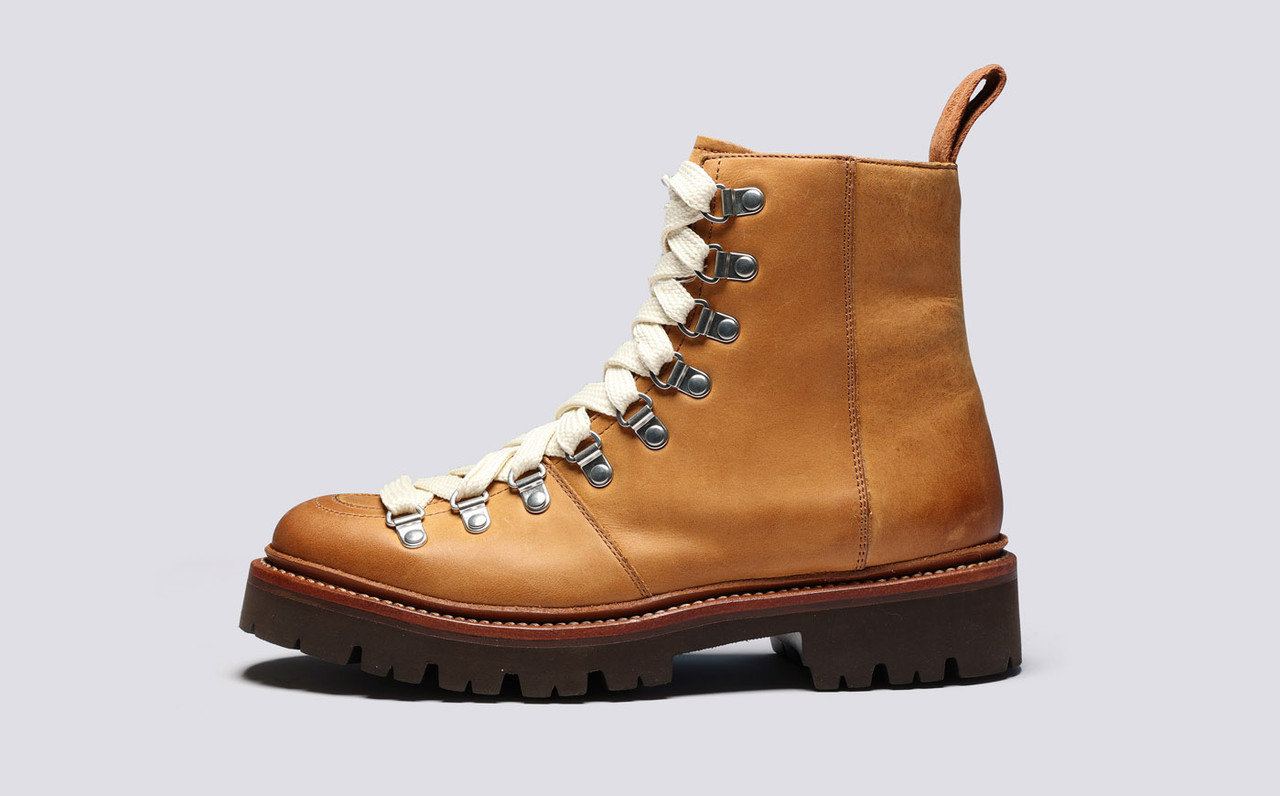 Nanette Womens Hiker Boots in Ginger Nubuck Grenson