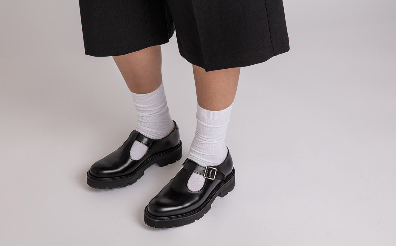 Marylebone Womens Mary Jane Sandals in Black Grenson