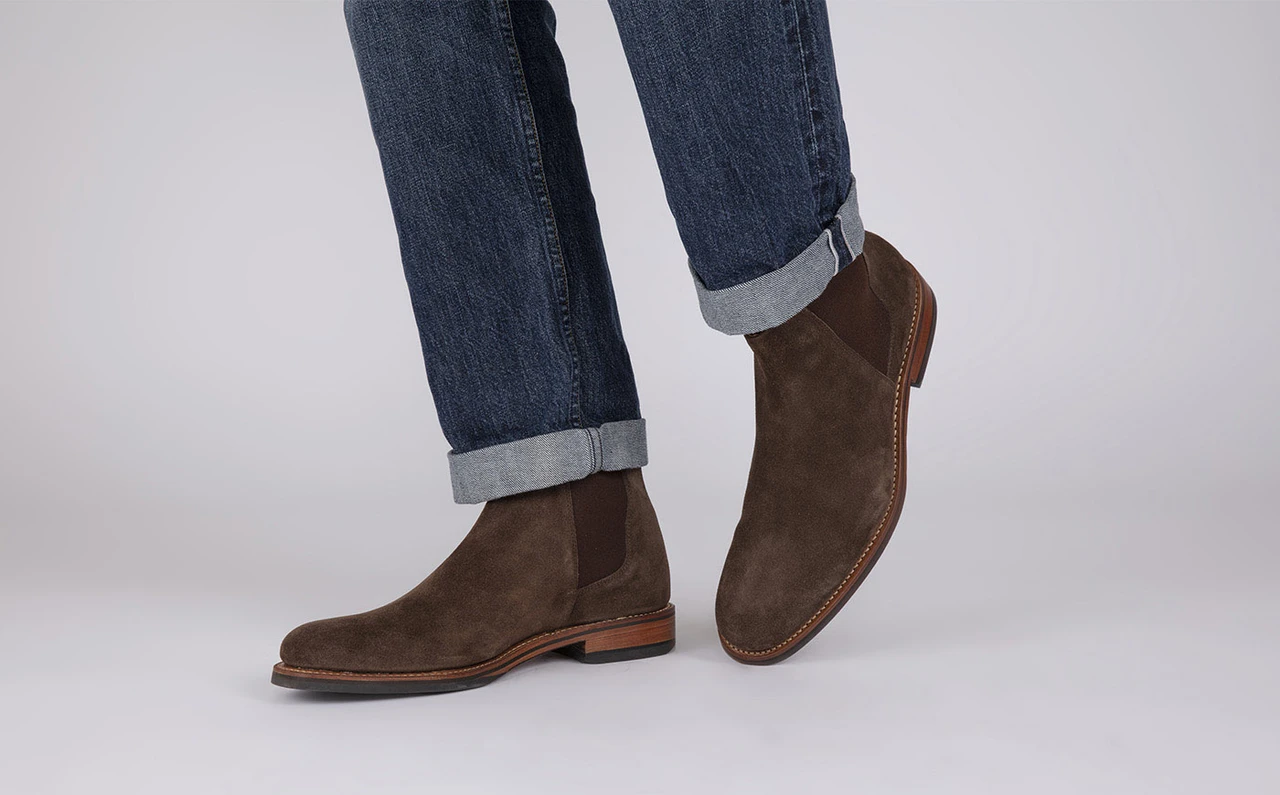GRENSON Declan Brown Suede Chelsea Boots‎ US Size 9, UK Size 8 F England Dressy Declan main image 4