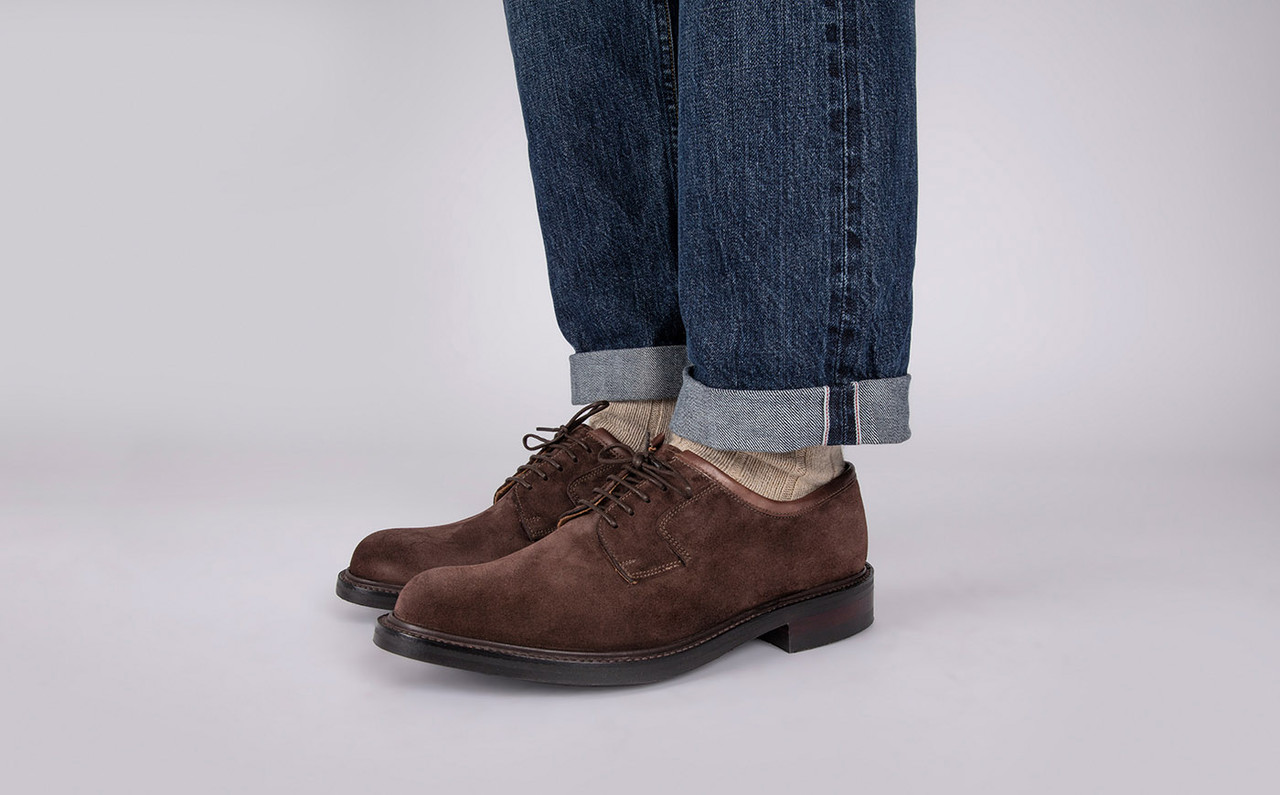 Grey suede sales derby shoes