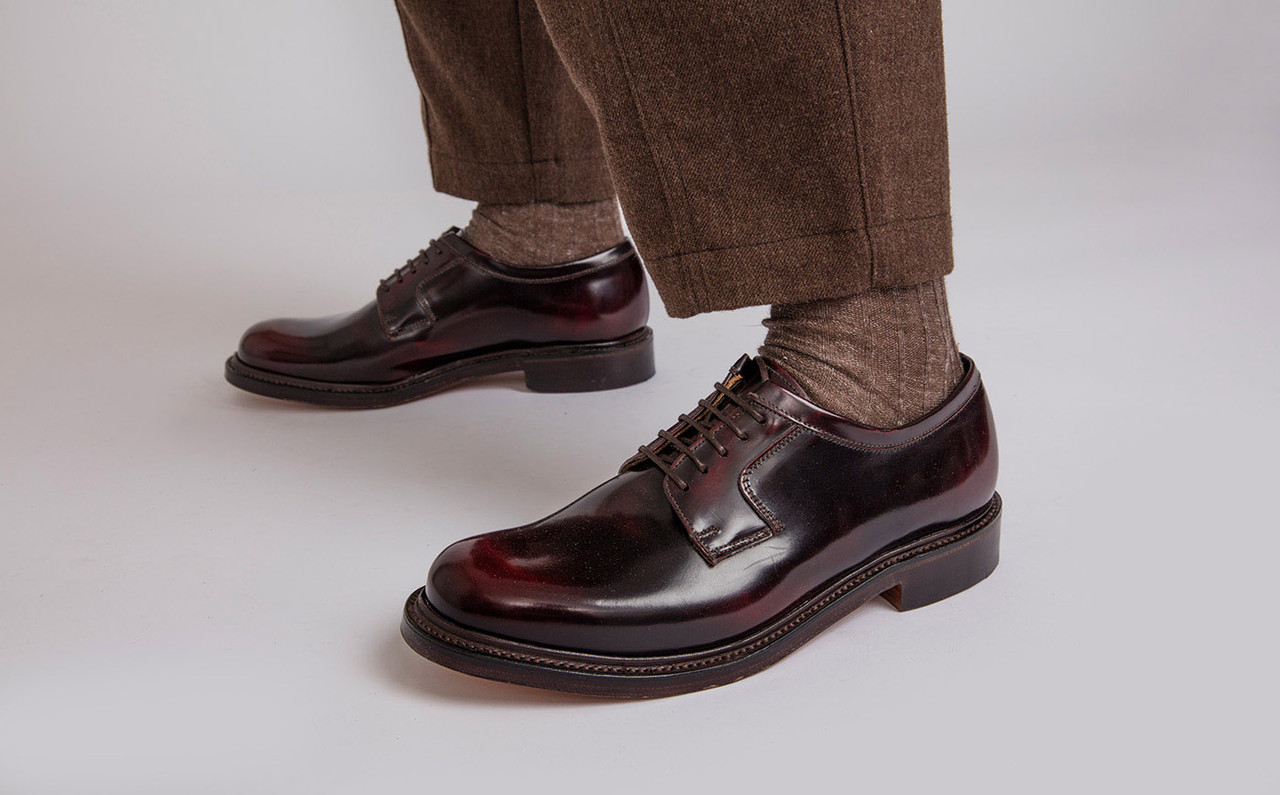Camden | Mens Wholecut Derby in Burgundy Leather | Grenson