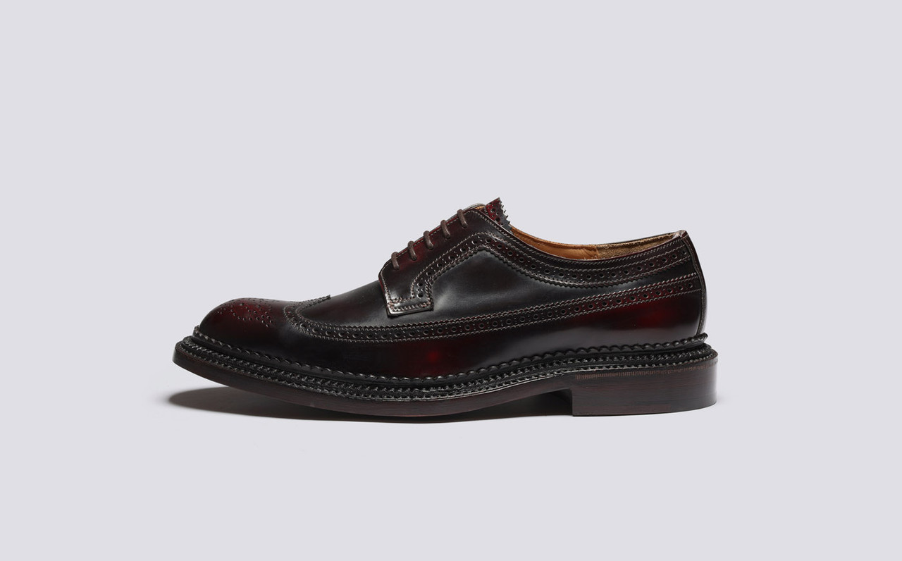 Grenson burgundy brogue cheap