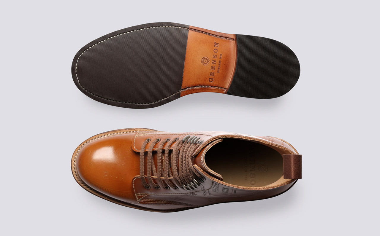 The Rack L20 Womens Boots in Hi Shine Leather Grenson