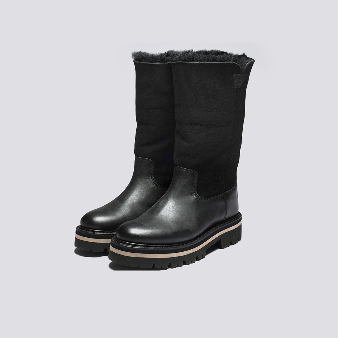 Maryanne | Womens Boots in Black with Shearling | Grenson