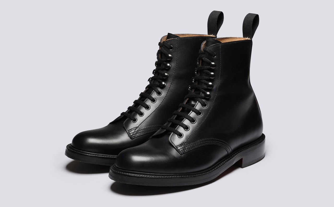 Grenson black shop boots