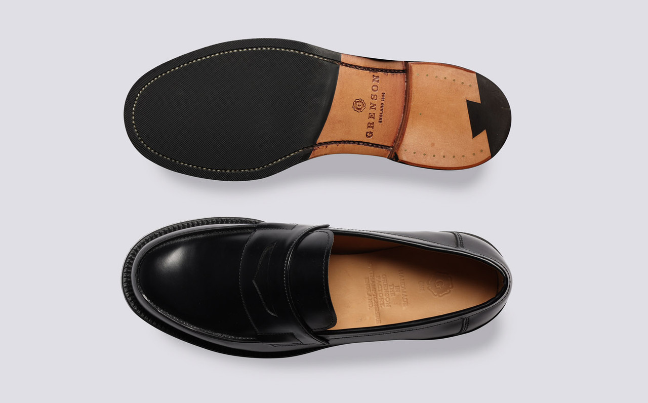 Mens dress hotsell shoes black loafers