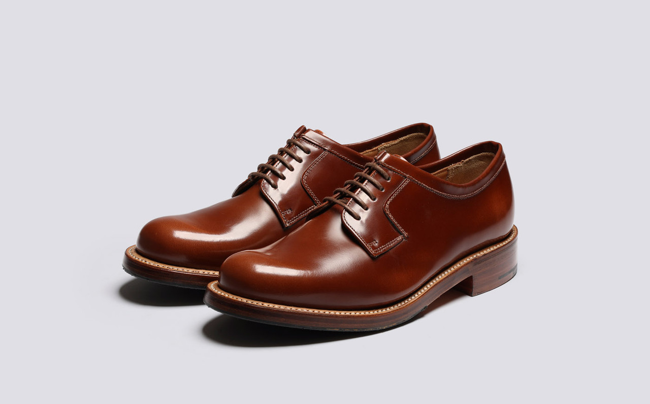 Camden | Womens Derby Shoes in Mid Brown Leather | Grenson