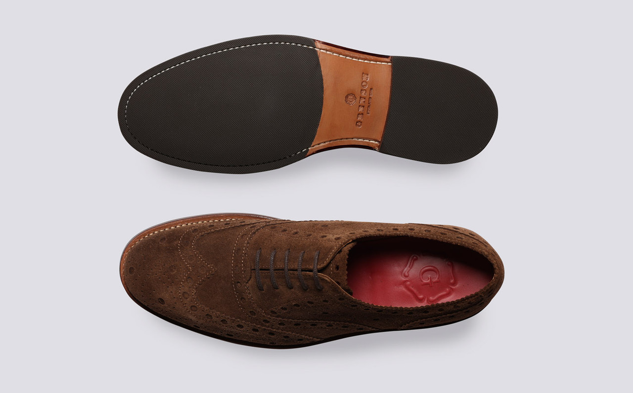Tan suede brogues mens store
