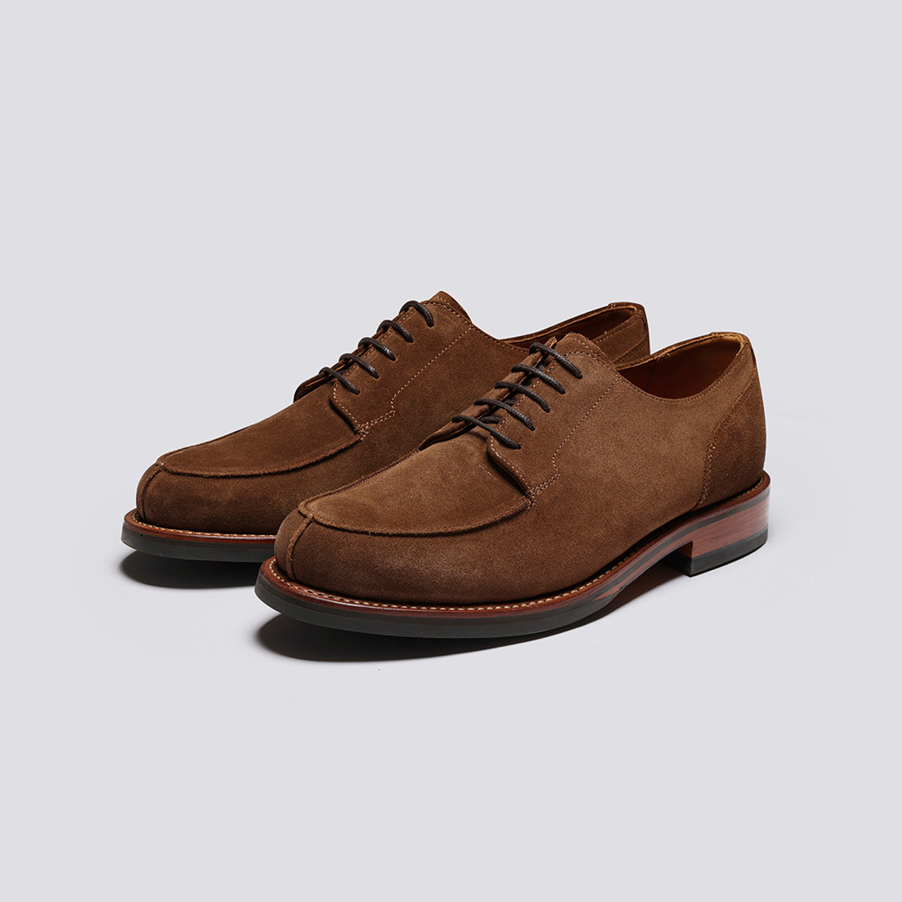Mac | Mens Derby Shoes in Brown Toffee Suede | Grenson
