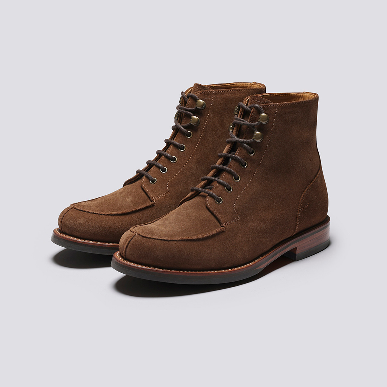 Mens brown suede sale lace up boots