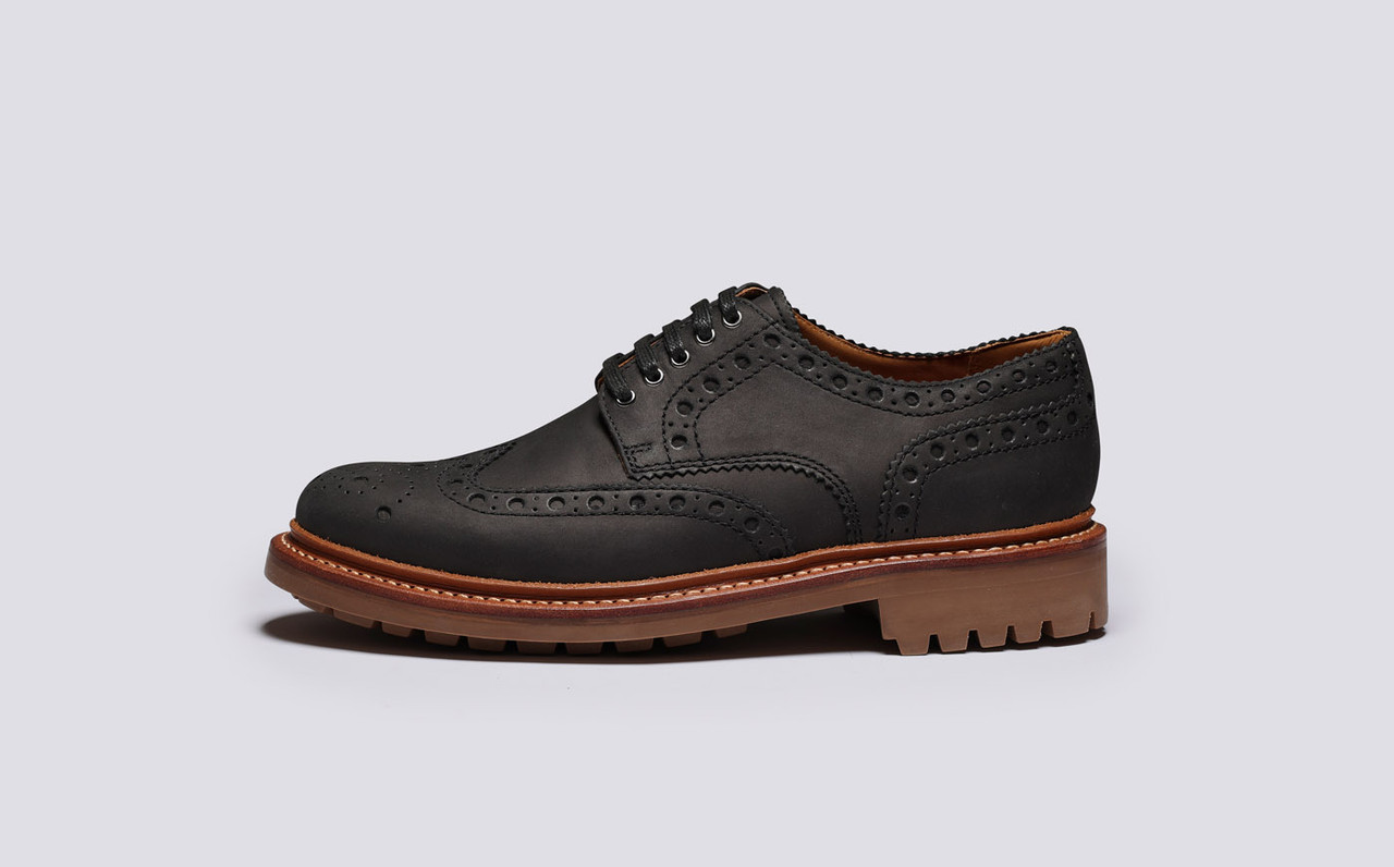 Grenson black brogues hotsell