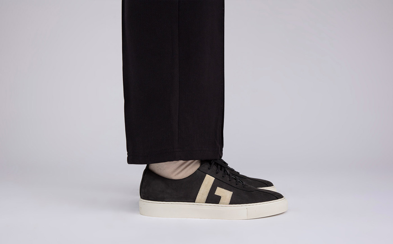 Sneaker 67 Mens Sneakers in Black and Off White Grenson