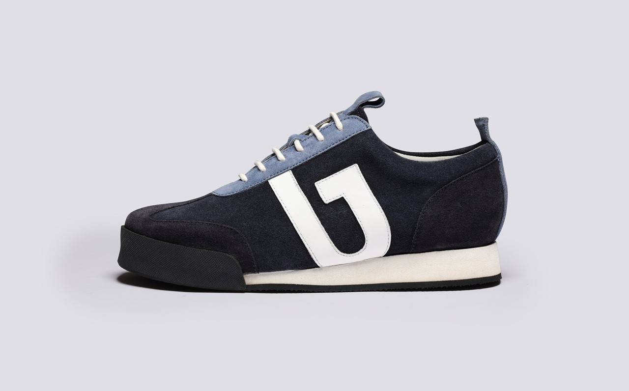 Sneaker 51 Womens Trainers in Blue Multi Suede Grenson
