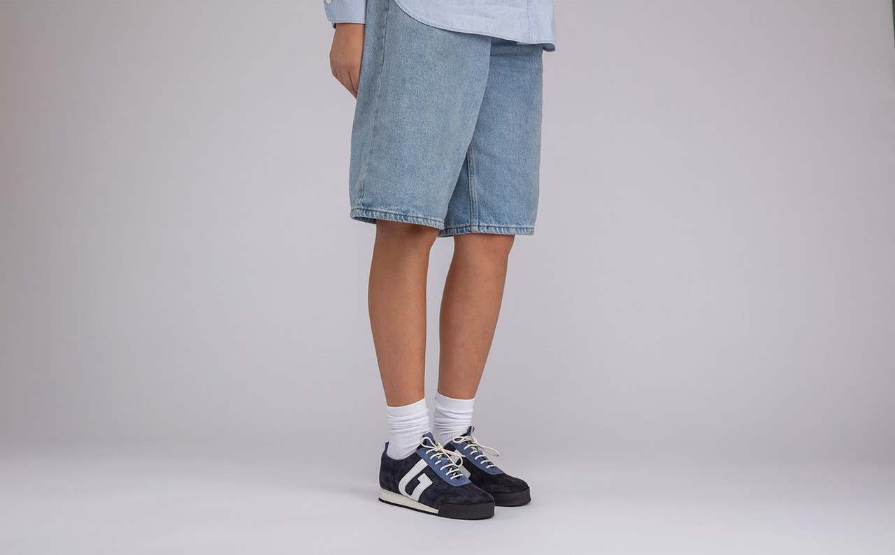 Sneaker 51 Womens Trainers in Blue Multi Suede Grenson