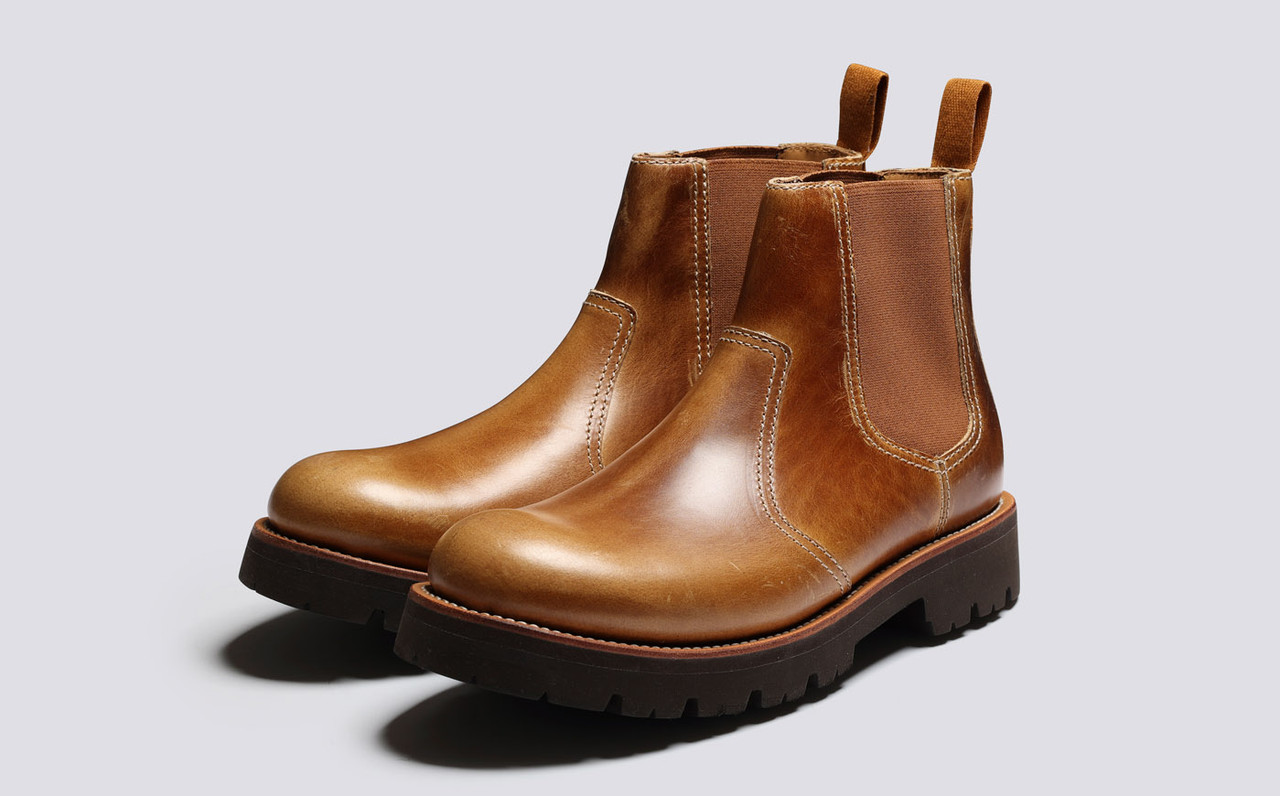 Mens chelsea boots tan 2025
