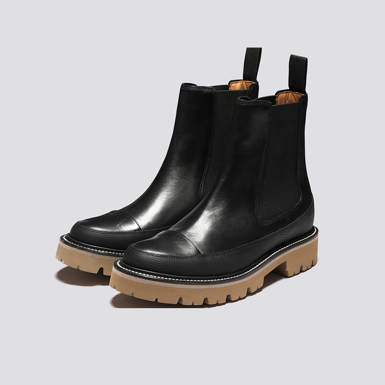 Ladies black 2025 leather chelsea boots