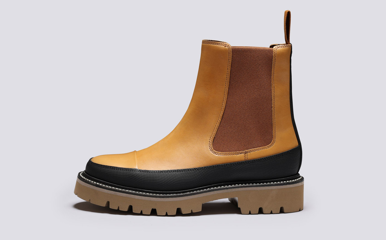 Tan leather shop chelsea boots ladies