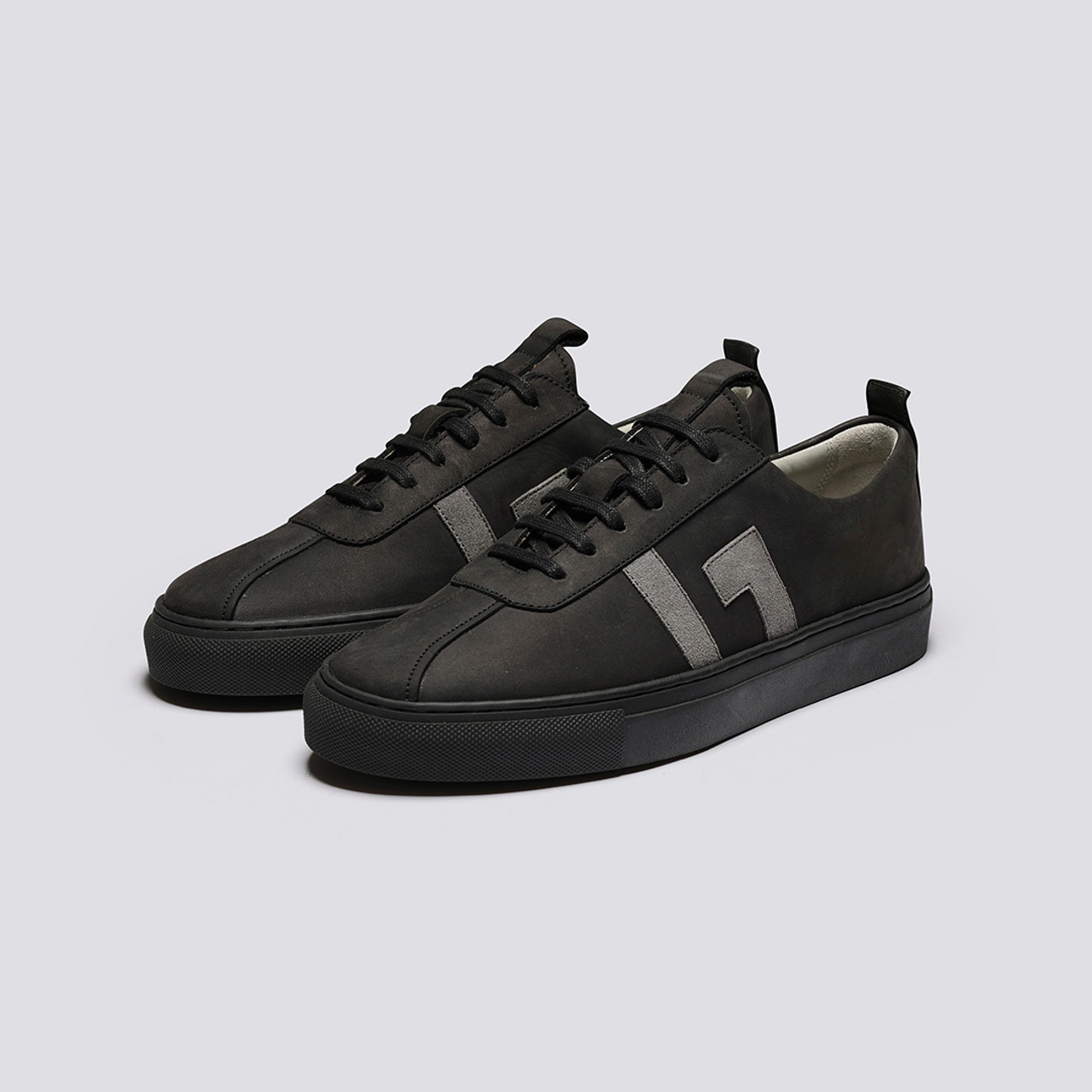Black top grey sneakers