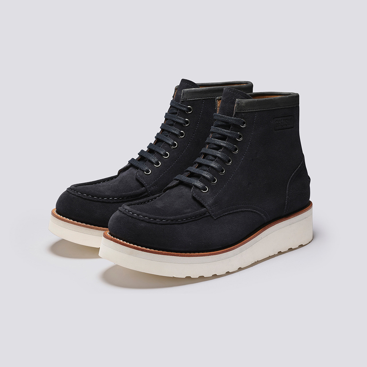 Mens black suede work boots sales