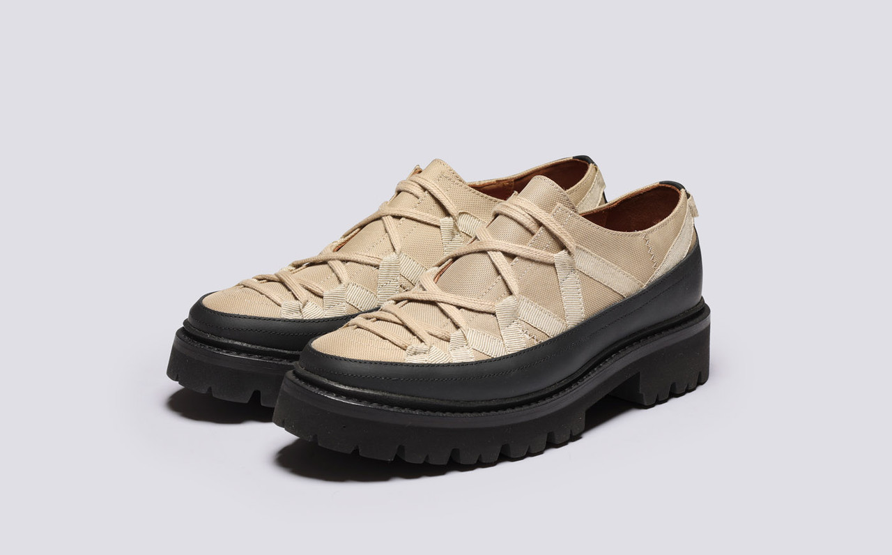 Beige canvas shoes on sale