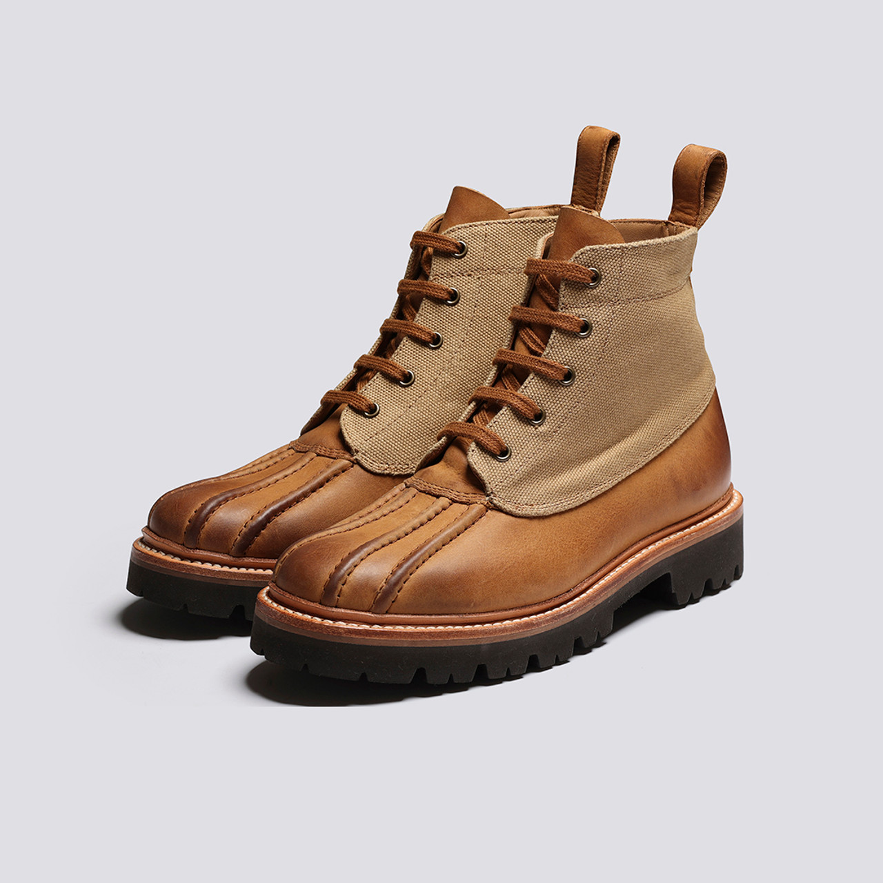 Stella Womens Boots in Ginger Canvas and Nubuck Grenson