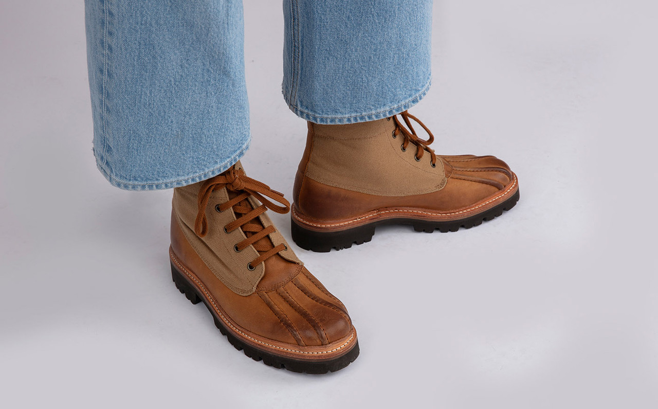 Canvas store boots womens