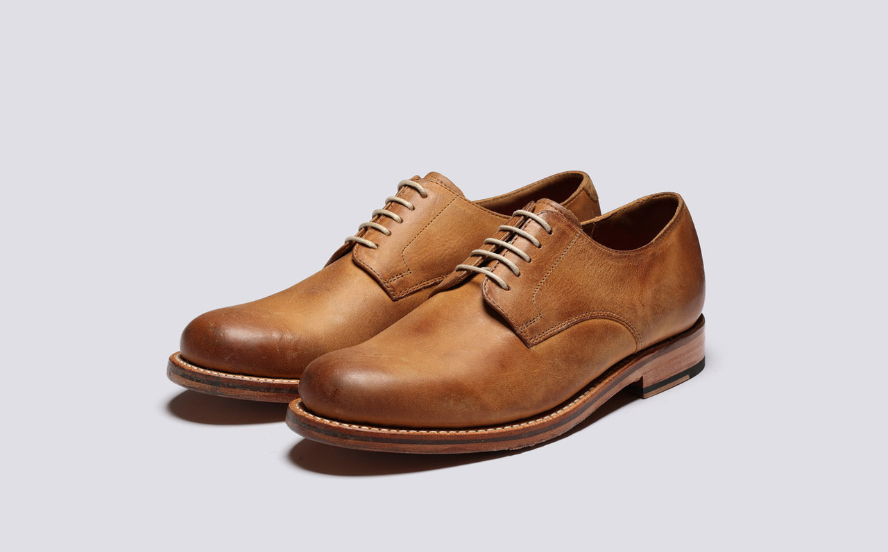 Evie Womens Derby Shoes in Ginger Nubuck Grenson