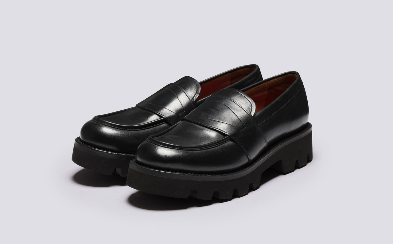 Womens black loafers 2025 with white sole