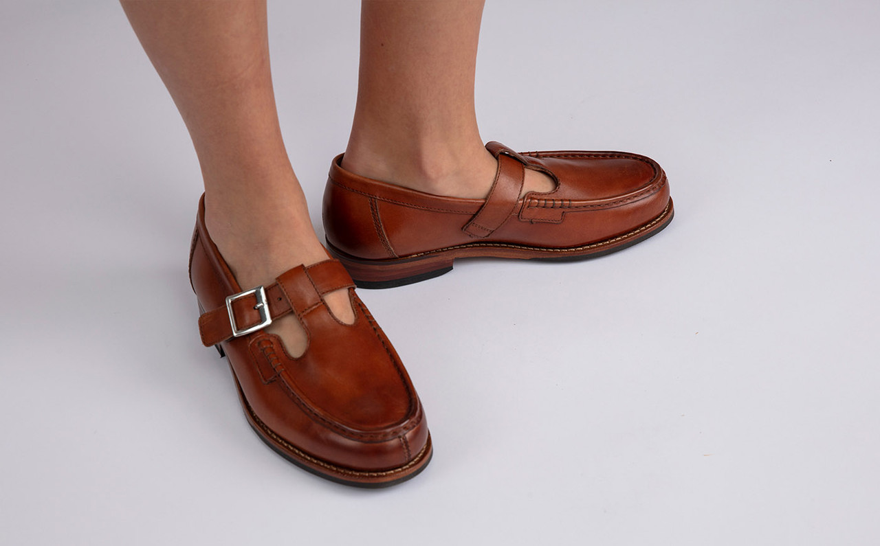 Mae Womens Sandals in Tan Leather Grenson