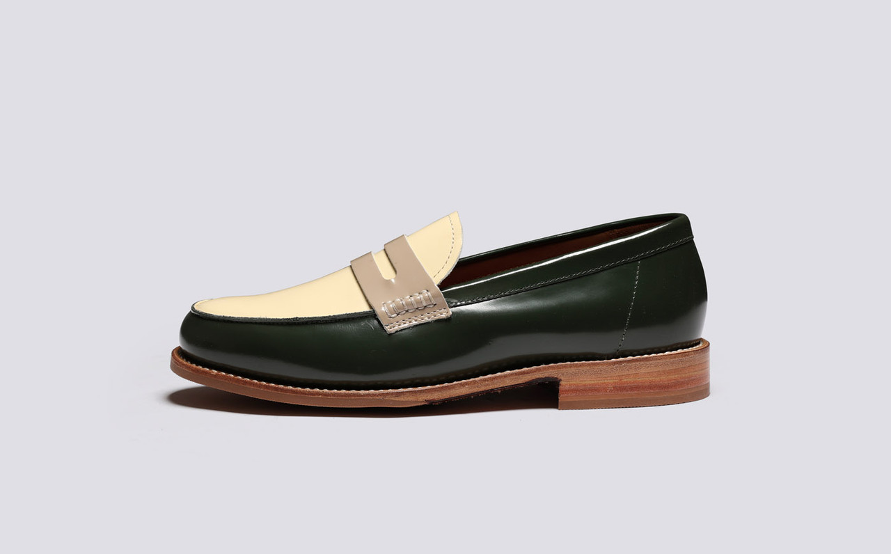 Green loafers best sale womens