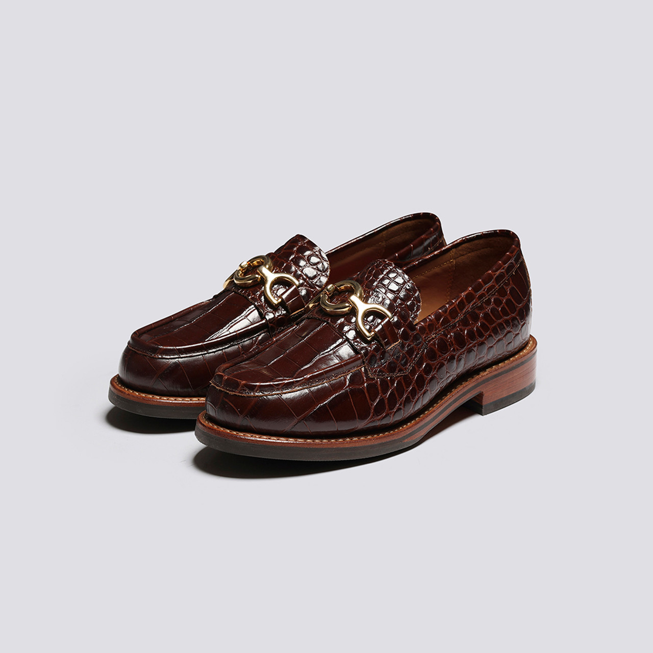 Grenson clara leather wedge loafers 2025