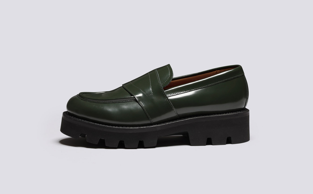 Green ladies best sale loafers