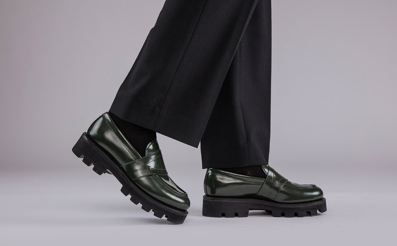 Womens loafers with rubber sale soles