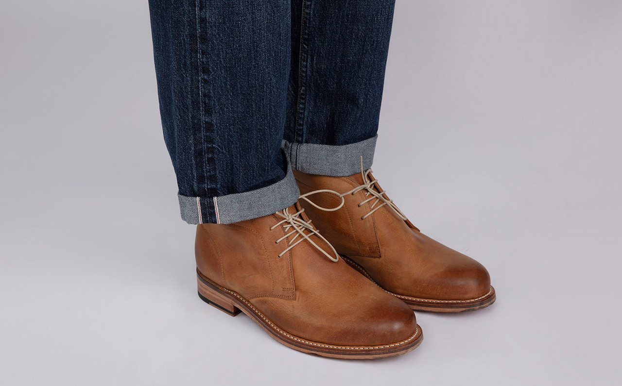 Chester Mens Chukka Boots in Ginger Nubuck Grenson