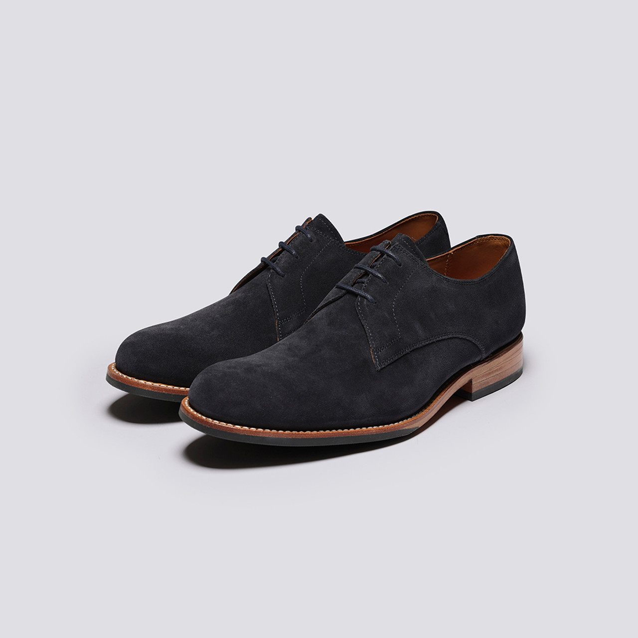 Black suede derby shoes discount