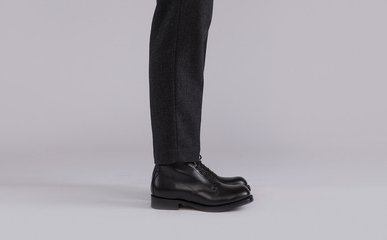 Mens black 2025 dress shoes boots