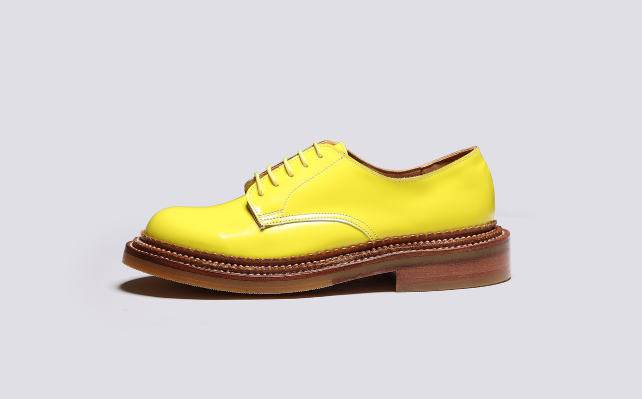 Mens yellow shop leather shoes