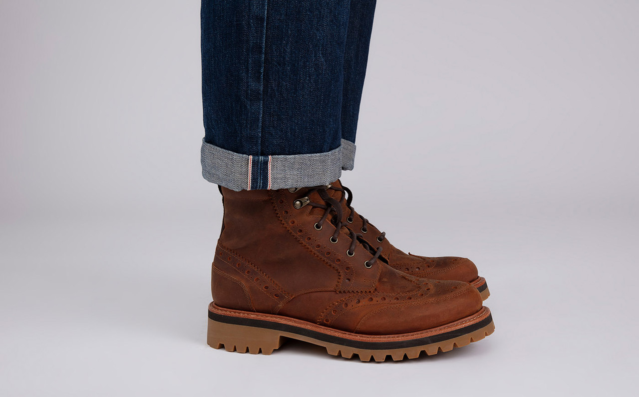 Grenson online brogue boots