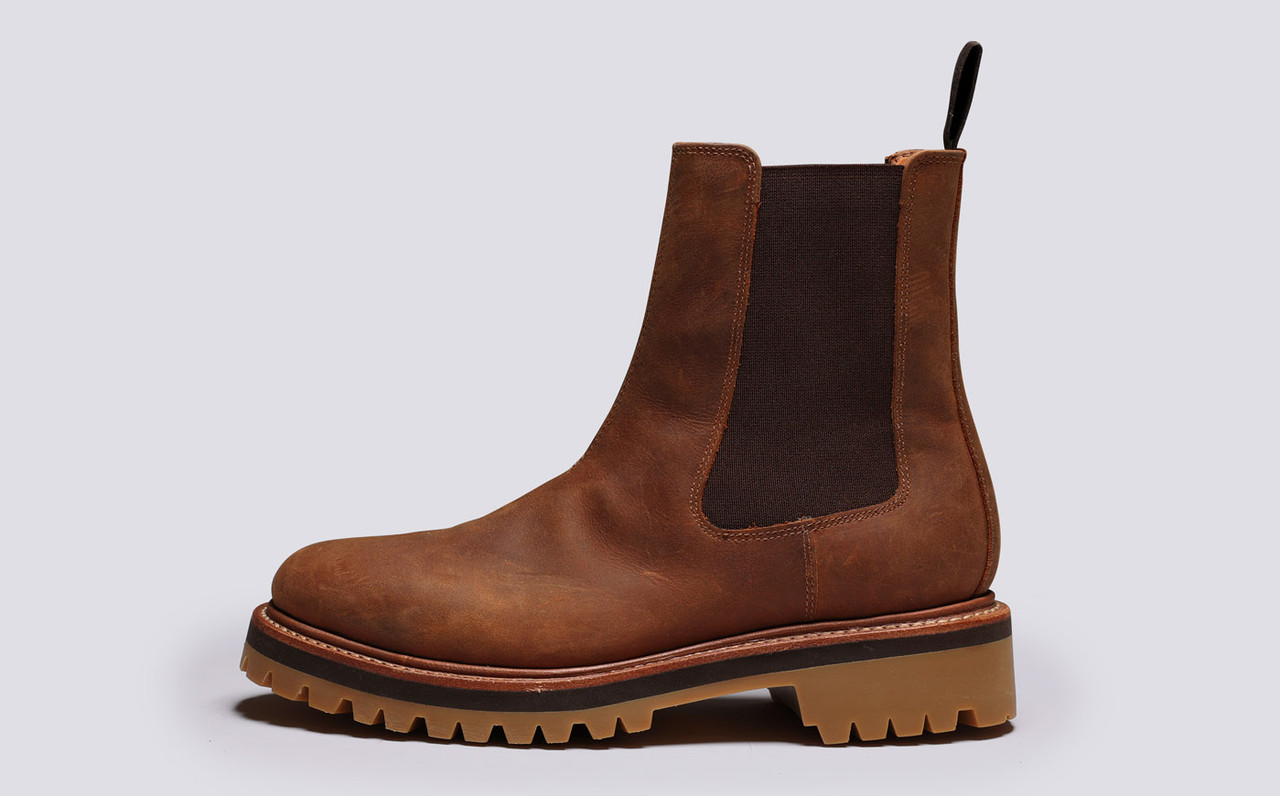 Milly WP Womens Chelsea Boots Dark Tan Waterproof Grenson