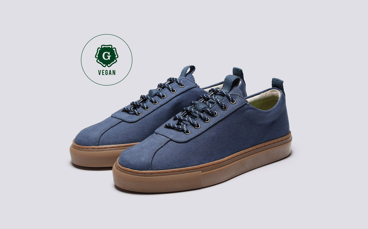 Womens Sneaker 1 C Womens Sneakers in Navy Canvas Grenson