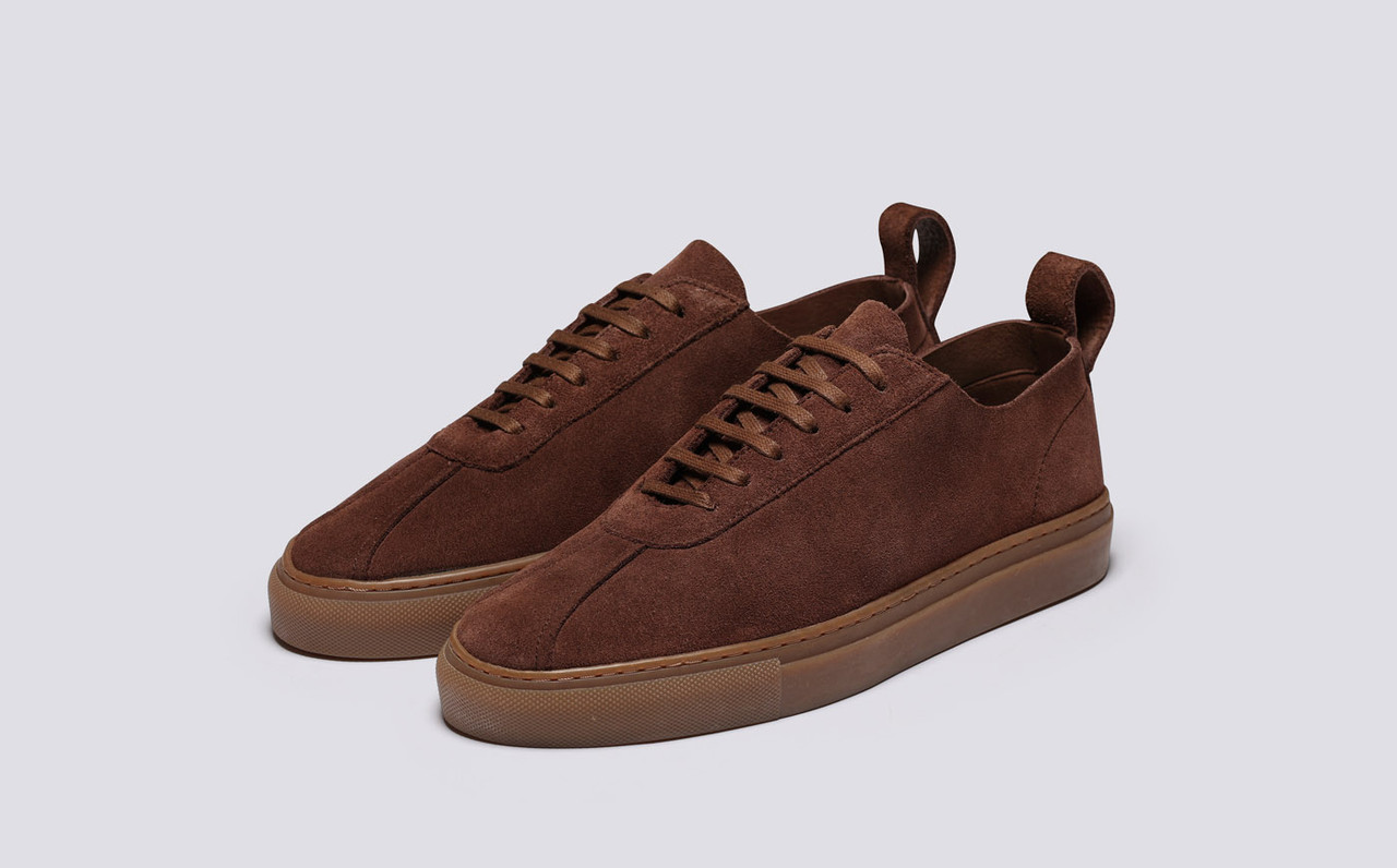 Sneaker 1 U Womens Sneakers in Brown Coffee Suede Grenson