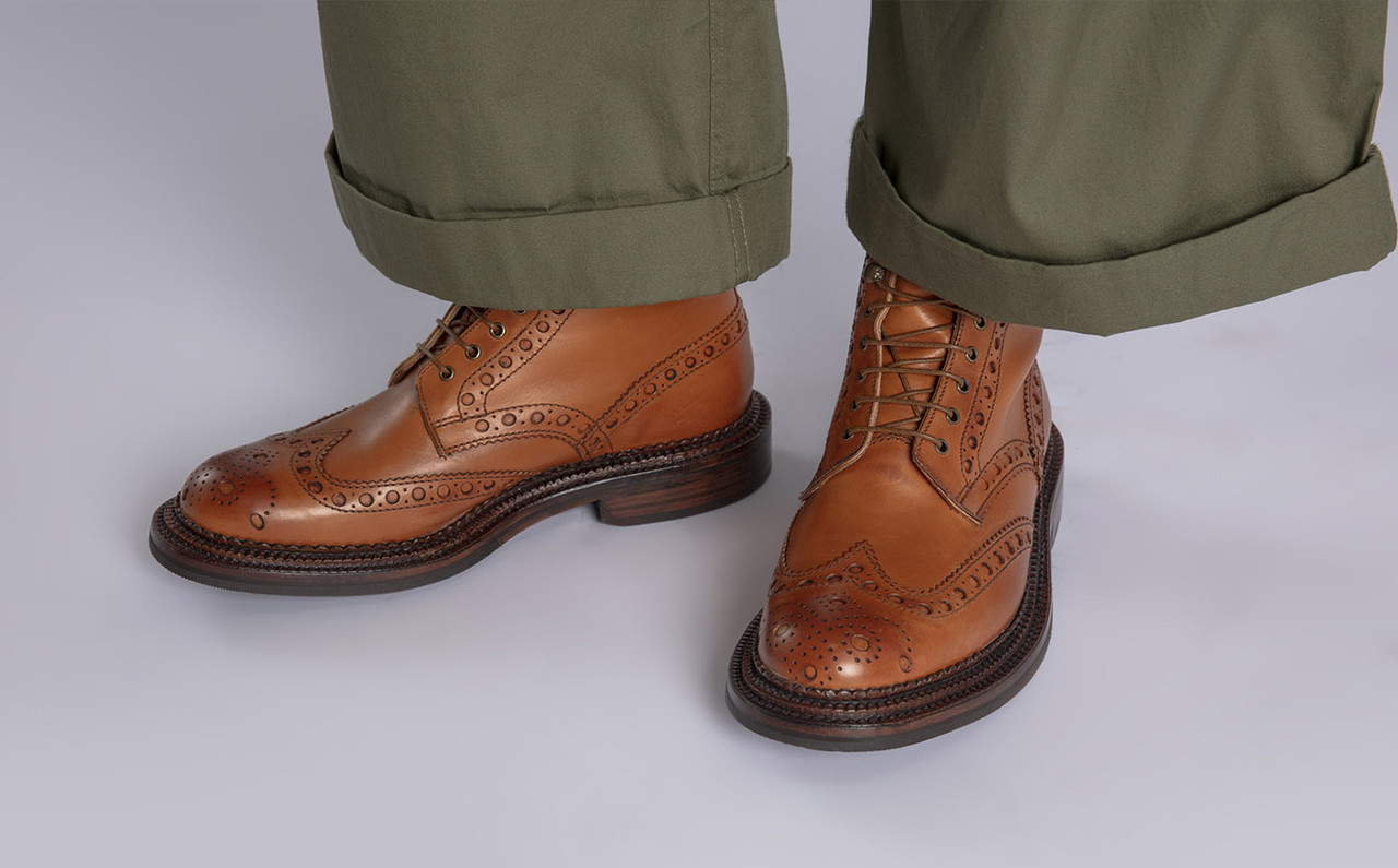 Fred Perry Northgate Brogue Boots Tan Leather Wingtip Mens 13 B7425/448 Fred Perry Men main image 2