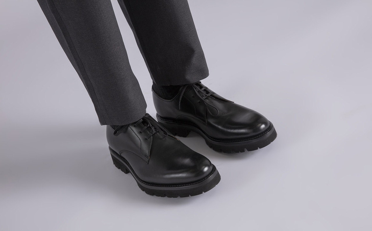 Derby Aerogreen Cuir Noir Taille 42 - Chaussures Légères, Occasion En Parfait état