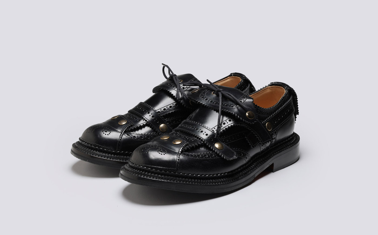 CRAIG GREEN + Grenson | Womens Brogues in Black Leather | Grenson